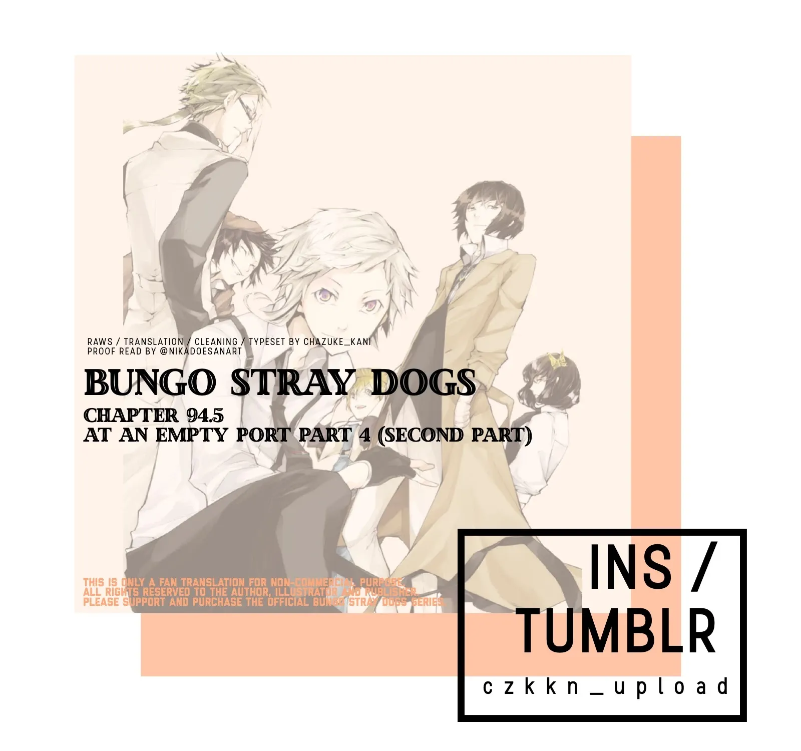 Bungou Stray Dogs Chapter 94.5 page 1 - MangaKakalot