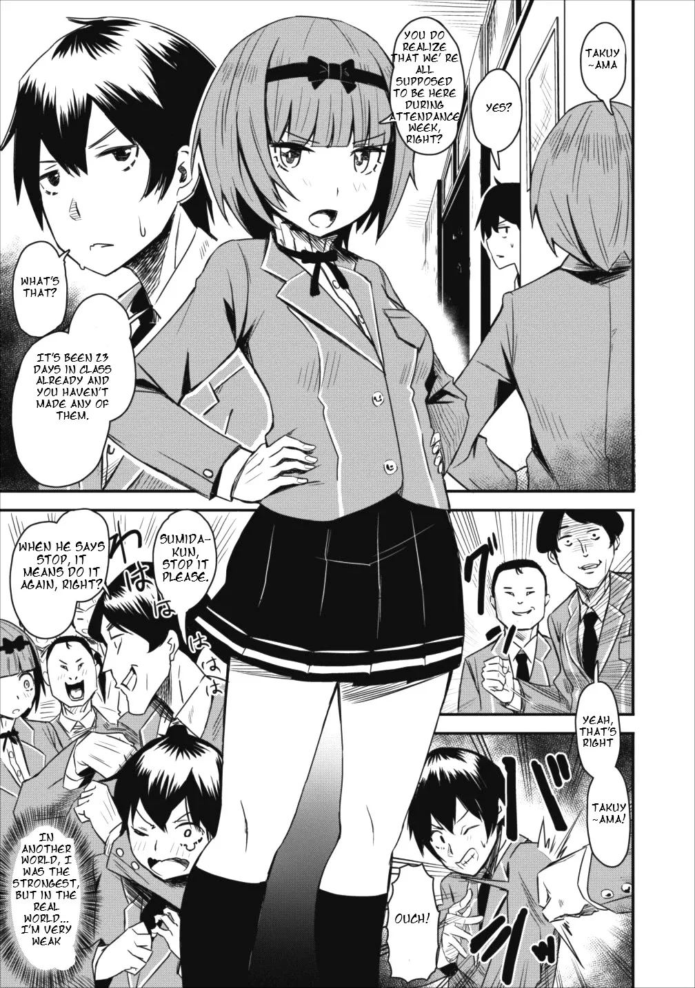 Class-goto Shuudan Teni Shimashita ga, ichiban Tsuyoi Ore wa Saijaku no Shounin ni Gisouchuu Chapter 1 page 11 - MangaKakalot