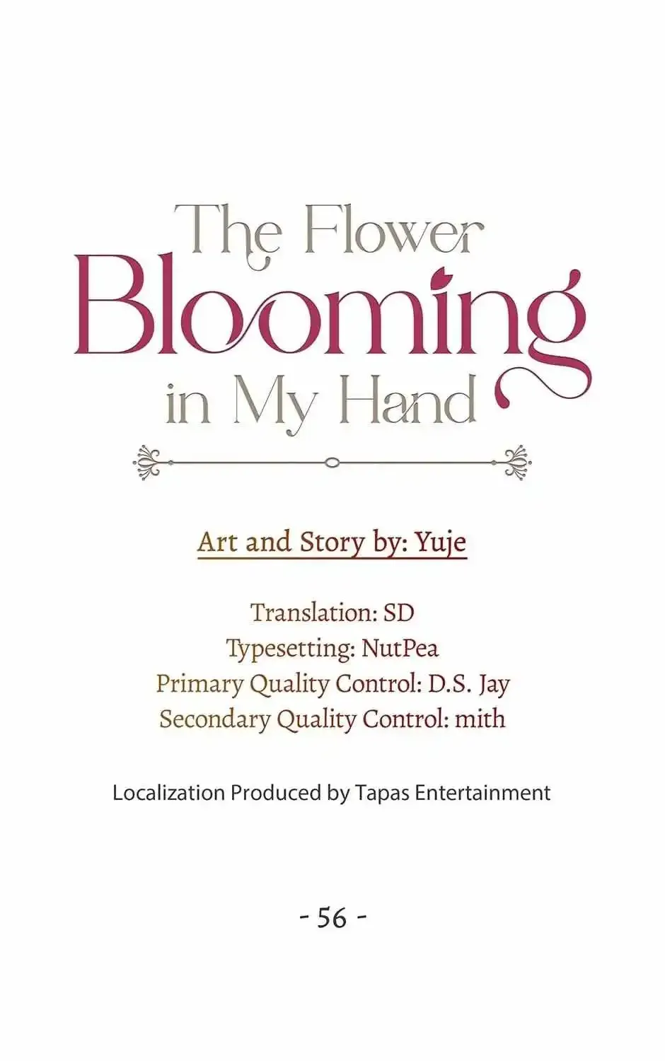 Flower Blooming From The Palm Of Your Hand Chapter 56 page 62 - MangaKakalot