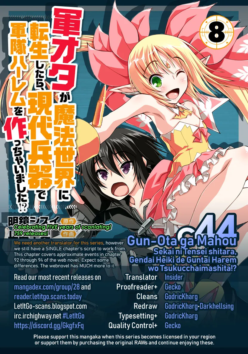 Gunota Ga Mahou Sekai Ni Tensei Shitara, Gendai Heiki De Guntai Harem O Tsukucchaimashita!? Chapter 44 page 1 - MangaKakalot