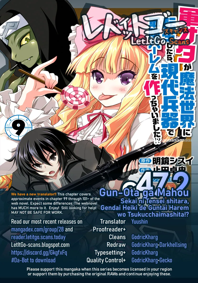 Gunota Ga Mahou Sekai Ni Tensei Shitara, Gendai Heiki De Guntai Harem O Tsukucchaimashita!? Chapter 47.2 page 1 - MangaKakalot