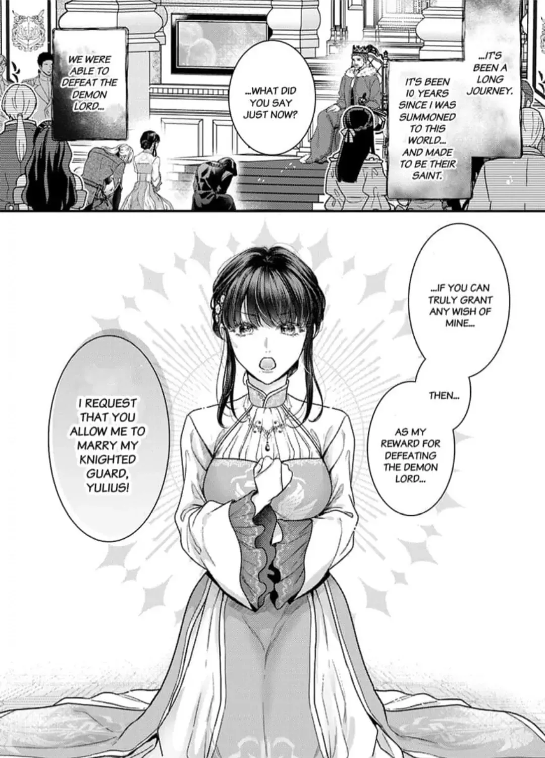 Inochi Ni Kaete Mo Mamoru To Chikatta - Cool Na Goei Kishi Wa Shoukansareta Seijo Wo Atsuku Dekiai Suru Chapter 1 page 9 - MangaKakalot