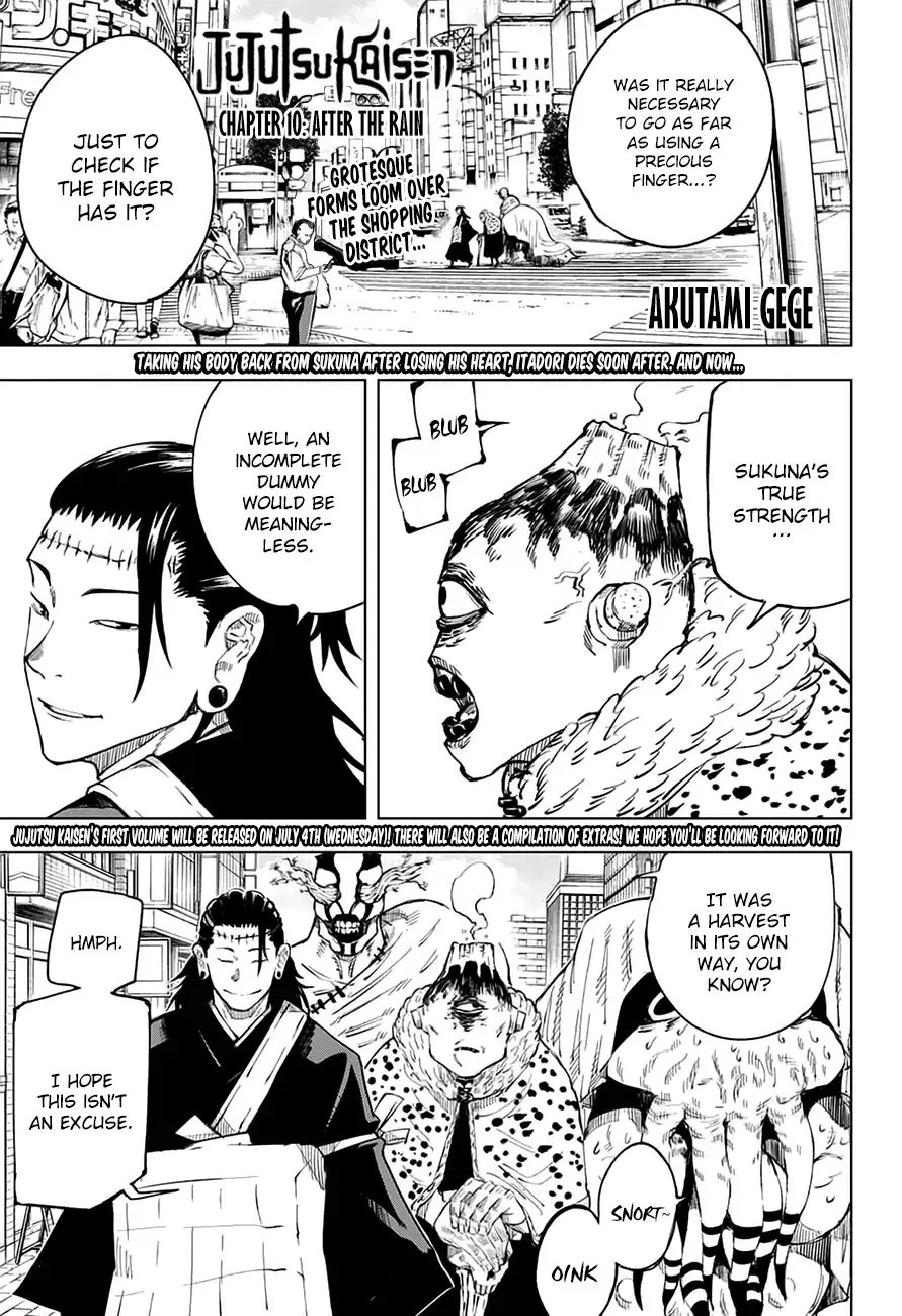 Jujutsu Kaisen Chapter 10 page 1 - MangaKakalot