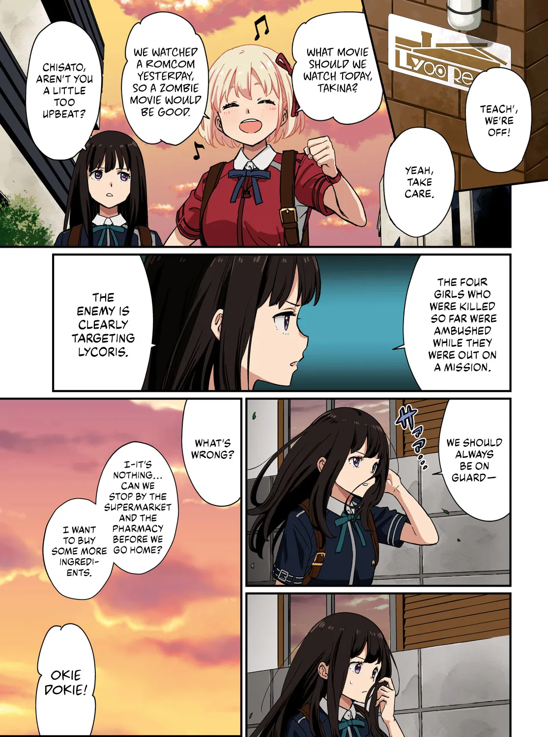 Lycoris Recoil Chapter 19 page 1 - MangaKakalot