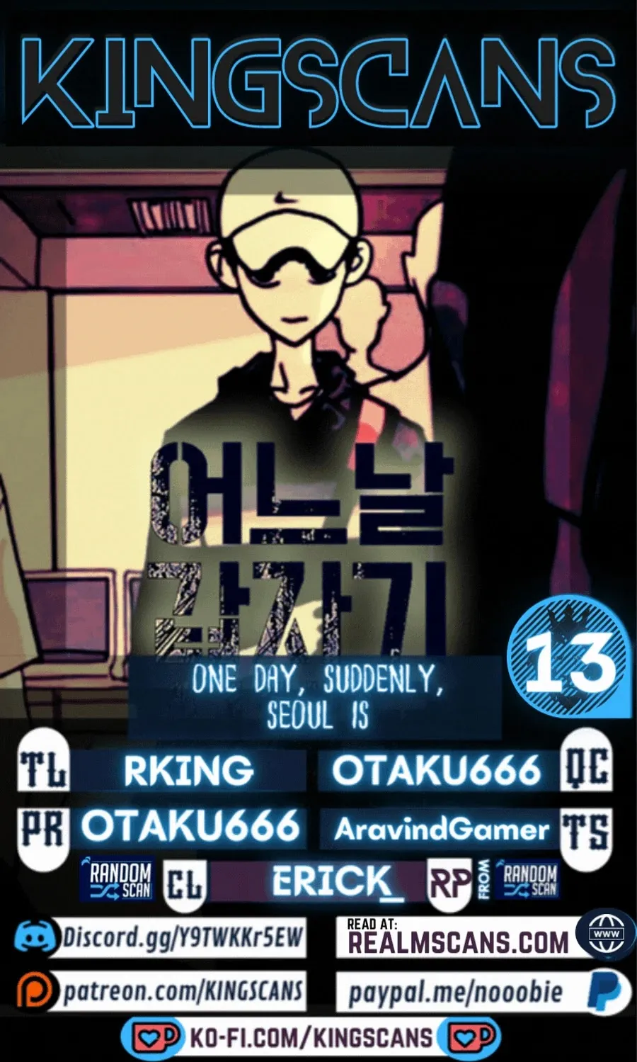 One Day, Suddenly, Seoul Is Chapter 13 page 1 - MangaKakalot