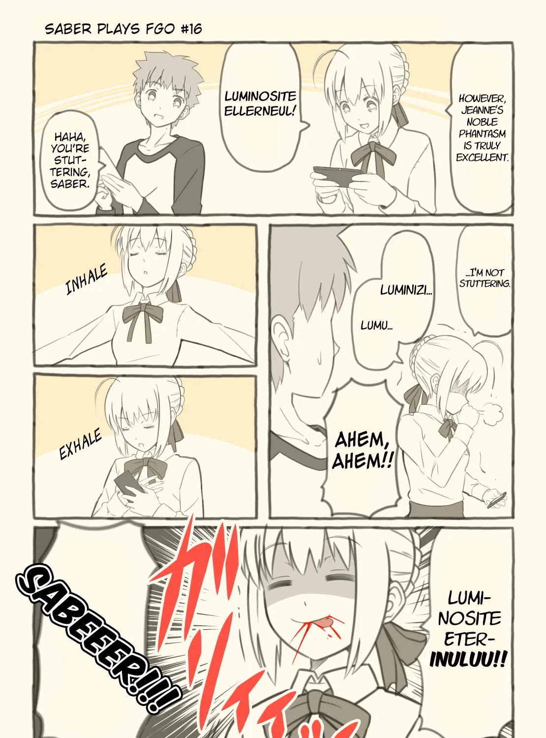 Saber Plays Fate/Grand Order Chapter 16 page 1 - MangaKakalot