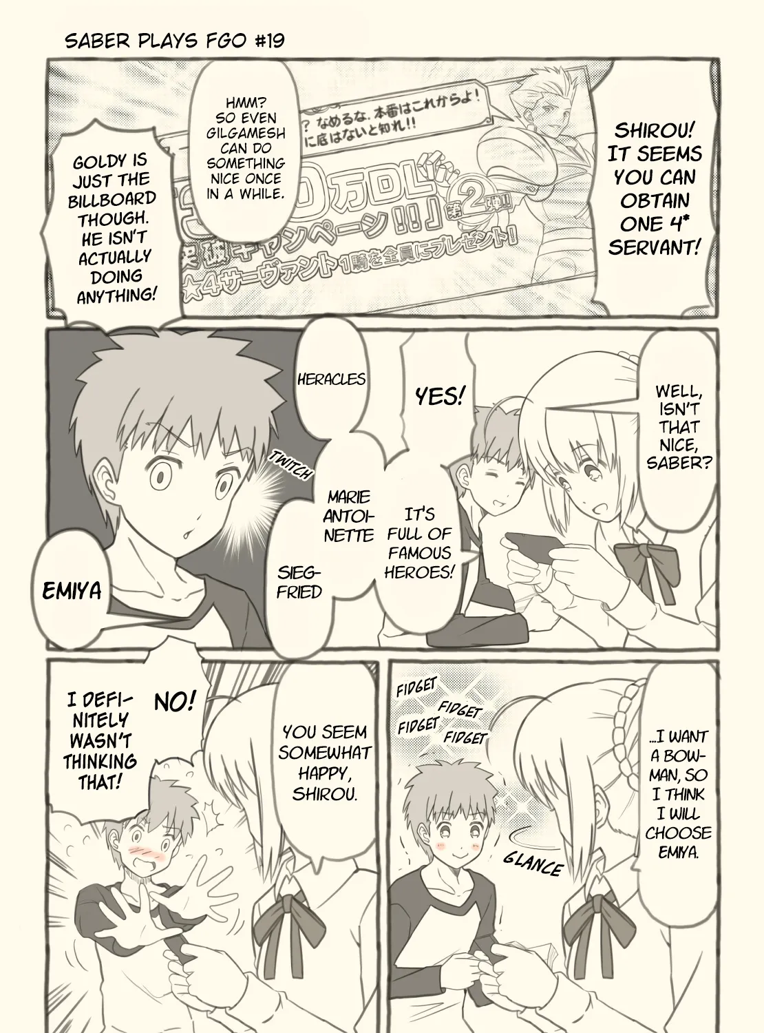 Saber Plays Fate/Grand Order Chapter 19 page 1 - MangaKakalot