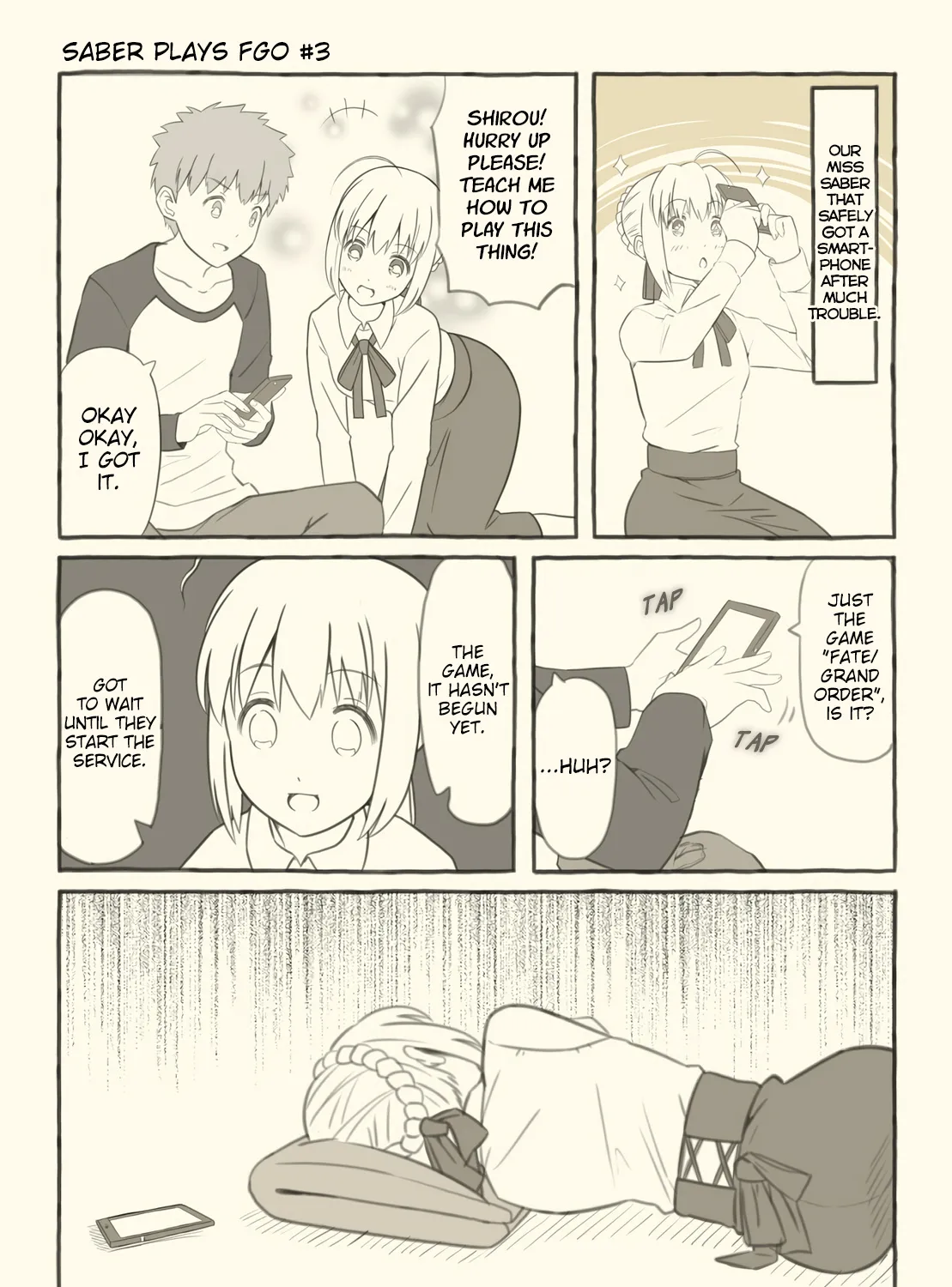 Saber Plays Fate/Grand Order Chapter 3 page 1 - MangaKakalot