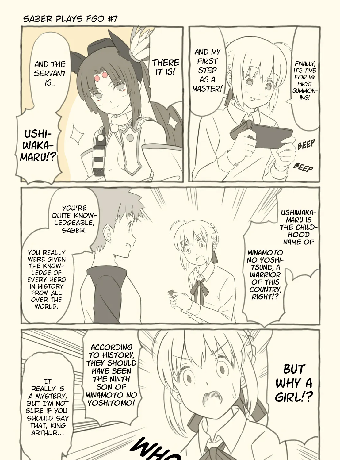 Saber Plays Fate/Grand Order Chapter 7 page 1 - MangaKakalot