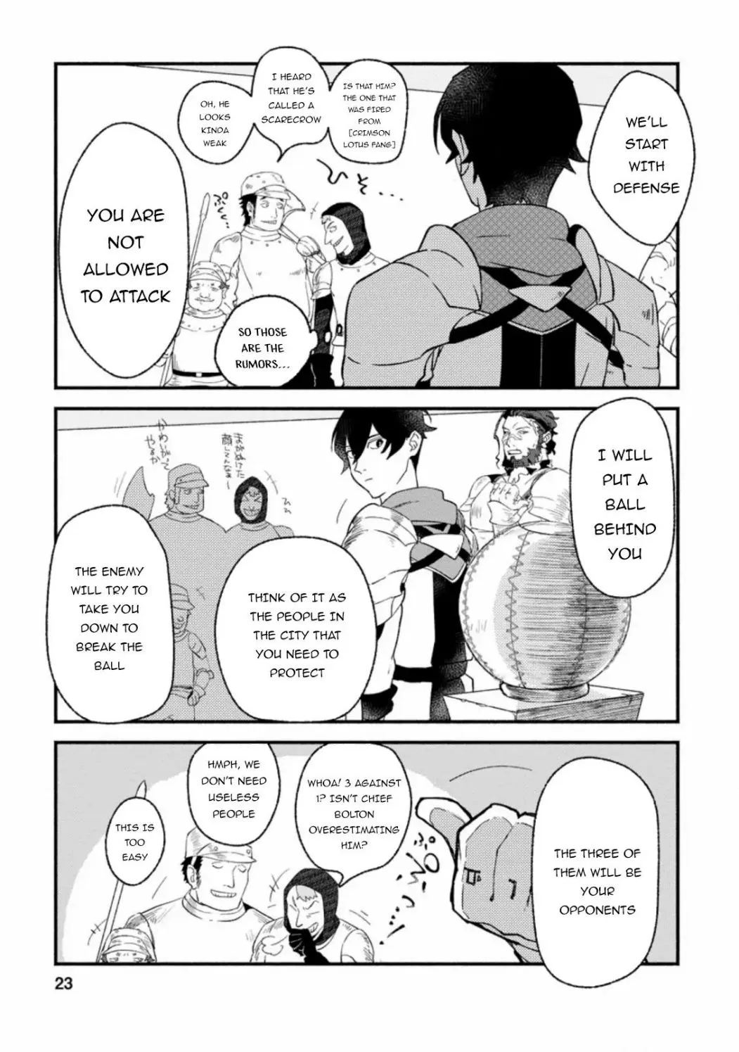 Sono Monban, Saikyou Nitsuki: Tsuihou Sareta Bougyo Ryoku 9999 No Senshi, Outo No Monban Toshite Musou Suru Chapter 1.2 page 7 - MangaKakalot